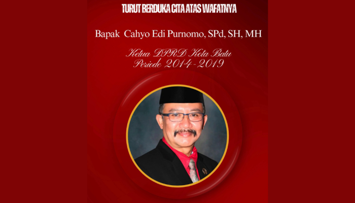 Tokoh Politik Kota Batu, Cahyo Edi Purnomo Tutup Usia
